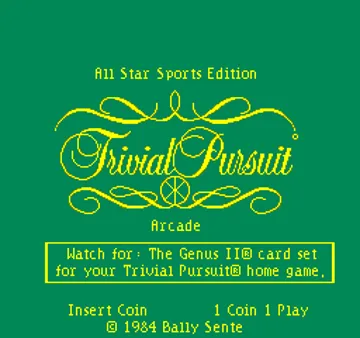 Trivial Pursuit (All Star Sports Edition) screen shot title